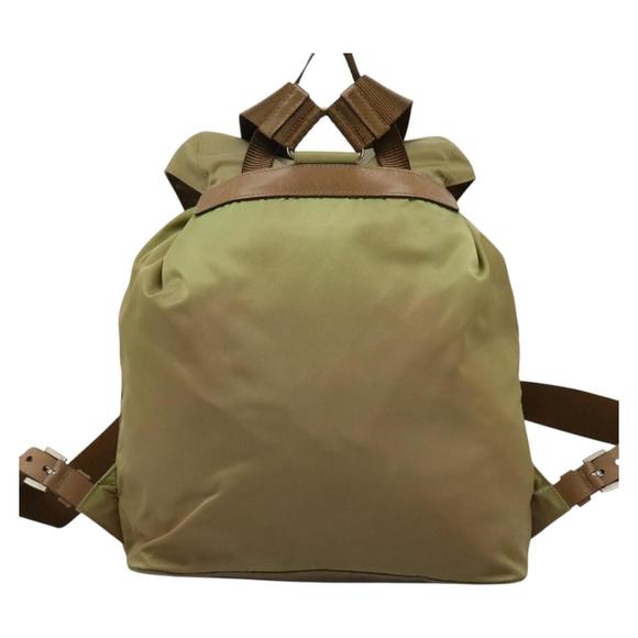 PRADA Backpack Nylon Beige Brown Silver Auth bs22981 - Picture 2 of 16